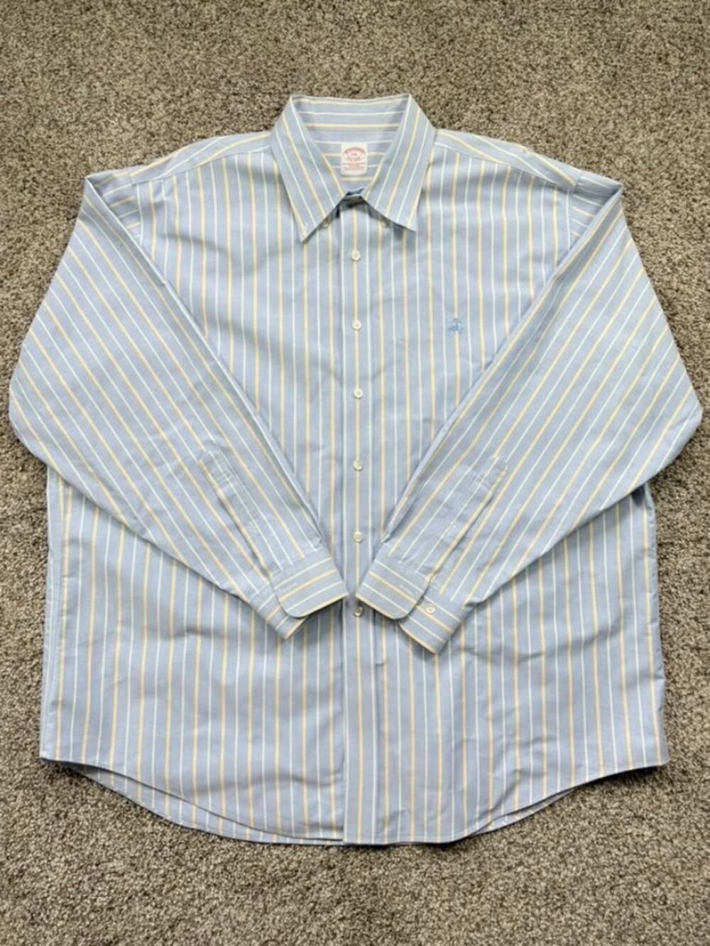 Brooks Brothers Non-Iron XXL Blue Stripe Button Down Golden Fleece Shirt